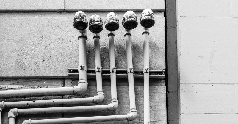 black and white pipes